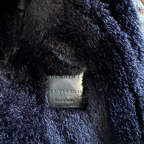 All Saints Black Sherpa Leather Jacket - Picture 4 of 7